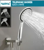 Ramya 5 Gear Multi Adjustable Rain Spray Hand Shower With 1.5mtr Tube Hook Shower Head - Image 2