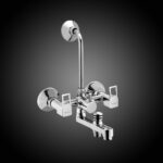 Ramya Cube 3in1 Wall Mixer With Band For Bathroom Brass Tap Wall Mixer Faucet - Image 2