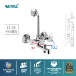 Ramya Cube 3in1 Wall Mixer With Band For Bathroom Brass Tap Wall Mixer Faucet - Image 4