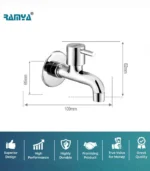 Flora Bib Tap - By Ramya Sanitaryware - Image 2
