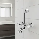 Ramya Cube 3in1 Wall Mixer With Band For Bathroom Brass Tap Wall Mixer Faucet