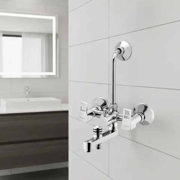 Cube 3 In 1 Wall Mixer - By Ramya Sanitaryware