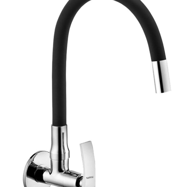 Leaf Flexible Sink Cock Black