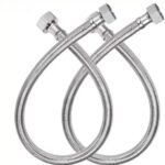 Ramya Stainless Steel Connection Pipe, Chrome Finish Heavy Duty Hose Pipe (24inch) For Washroom And Toilet Hose Pipe