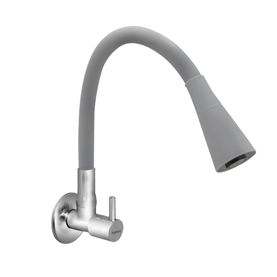 1 Ramya Smart Flexible Sink Tap Grey (With 360 Degree Flexible Silicon Hose & Dual Flow Pattern) Cold Water Tap Pillar Tap Faucet - Image 1