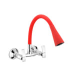 Ramya Leaf Smart Flexible Sink Mixer Red Kitchen Mixer Faucet