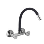 Ramya METRO Flexible Sink Mixer Black With Flexible Swivel Spout 360 Degree Hot & Cold Water Mixer Kitchen Mixer Faucet