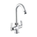 Ramya Leaf Center Hole Mixer For Bathroom and Kitchen Chrome Finish Basin Mixer Faucet