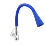 Ramya Leaf Smart Flexible Swan Neck Blue (With 360 Degree Flexible Silicon Hose & Dual Flow Pattern) Cold Water Tap Pillar Tap Faucet