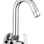 Ramya Leaf Sink Tap Brass For Bathroom and Kitchen Chrome Finish Pillar Tap Faucet