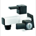 Ramya Ludo Bib Cock 2 Way Tap Heavy Weight Plastic Tap PTMT Faucet Twin Elbow Valve Faucet (Wall Mount Installation Type)