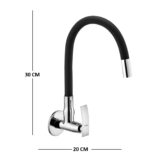 Leaf Flexible Sink Cock Black - Image 2