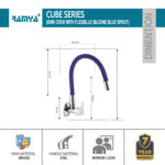 Cube Flexible Sink Cock Blue - Image 2
