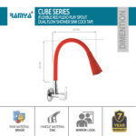 Cube Smart Flexible Sink Cock Red - Image 2
