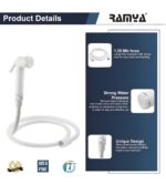 PVC Jaquar Health Faucet 1 Mtr tube Wall hook - Image 2