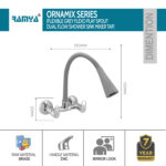 Ornamix Smart Flexible Sink mixer Grey - Image 2