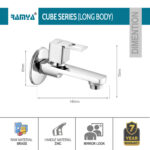 Cube Long Body Brass - Image 3