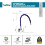 Rambo Flexible Sink Cock Blue - Image 3