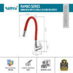 Rambo Flexible Swan Neck Red - Image 3