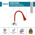 Rambo Smart Flexible Sink Cock Red - Image 3