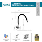 Cube Flexible Sink Cock Black - Image 2