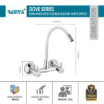 Dove Flexible Sink Mixer White - Image 2