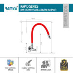 Rapid Flexible Sink Cock Red - Image 3