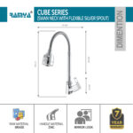 Cube Flexible Swan Neck Silver - Image 2