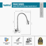 Prime Flexible Sink Cock Silver - Image 2