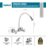 Ornamix Flexible Sink mixer White - Image 2
