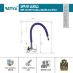Spark Flexible Sink Cock Blue - Image 3