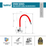 Spark Flexible Sink Cock Red - Image 3