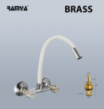 Metro Flexible Sink Mixer White - Image 4