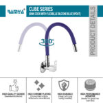 Cube Flexible Sink Cock Blue - Image 3