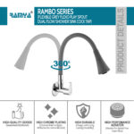 Rambo Smart Flexible Sink Cock Grey - Image 3