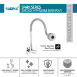 Spark Flexible Sink Cock Silver - Image 2