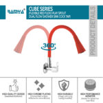 Cube Smart Flexible Sink Cock Red - Image 3