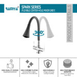 Spark Smart Flexible Center Hole Mixer Grey - Image 2