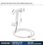 PVC Jaquar Health Faucet 1 Mtr tube Wall hook - Image 3