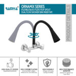Ornamix Smart Flexible Sink mixer Black - Image 3