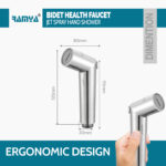 Slide Health Faucet Set with 1 MTR Tube Wall Hook - Image 4