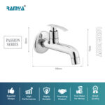Ramya Leaf Long Body Tap Brass For Bathroom and Kitchen Long Body Bib Tap Faucet - Image 3