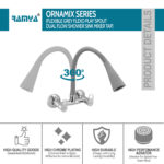 Ornamix Smart Flexible Sink mixer Grey - Image 3