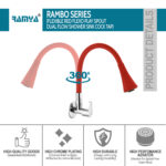 Rambo Smart Flexible Sink Cock Red - Image 2
