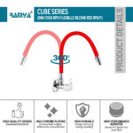 Cube Flexible Sink Cock Red - Image 4