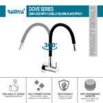 Dove Flexible Sink Cock Black - Image 3