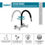 Ocean Flexible Sink Mixer Black - Image 3