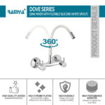 Dove Flexible Sink Mixer White - Image 3
