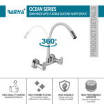 Ocean Flexible Sink Mixer White - Image 4