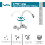 Ornamix Flexible Sink mixer White - Image 3